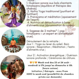 stage bols chantants yoga intégral mantras / 2 jours initiation